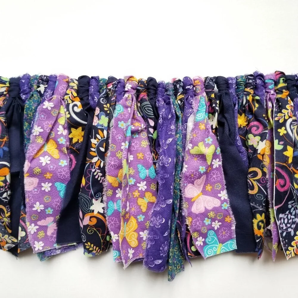 Spring Swag Fabric Banner | Shabby Chic Bedding, Camper Decor, Butterflies | 7’